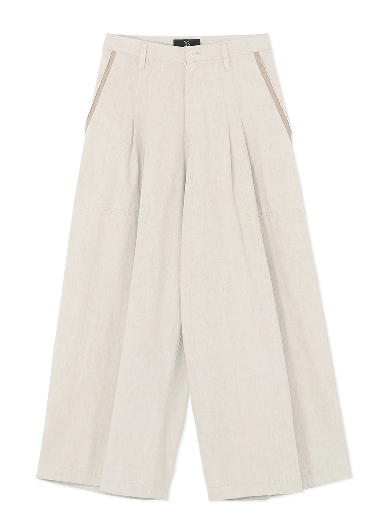 10oz DENIM DOUBLE PLEATED WIDE LEG PANTS