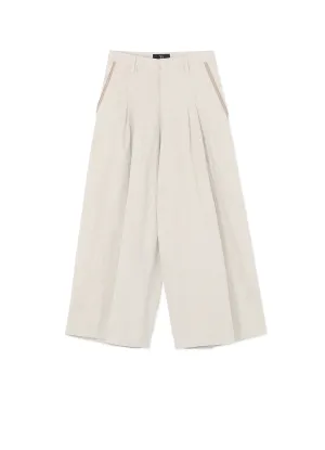 10oz DENIM DOUBLE PLEATED WIDE LEG PANTS