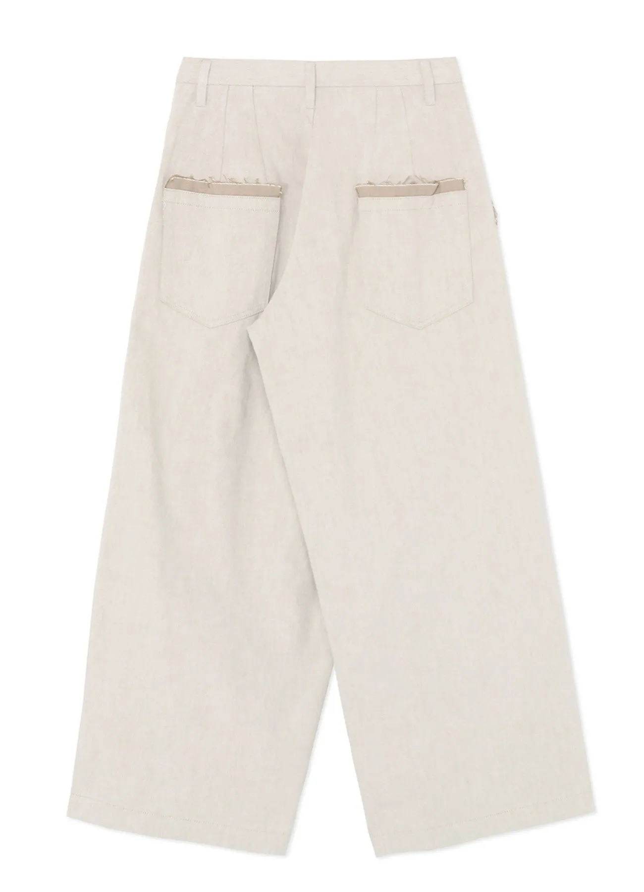 10oz DENIM DOUBLE PLEATED WIDE LEG PANTS