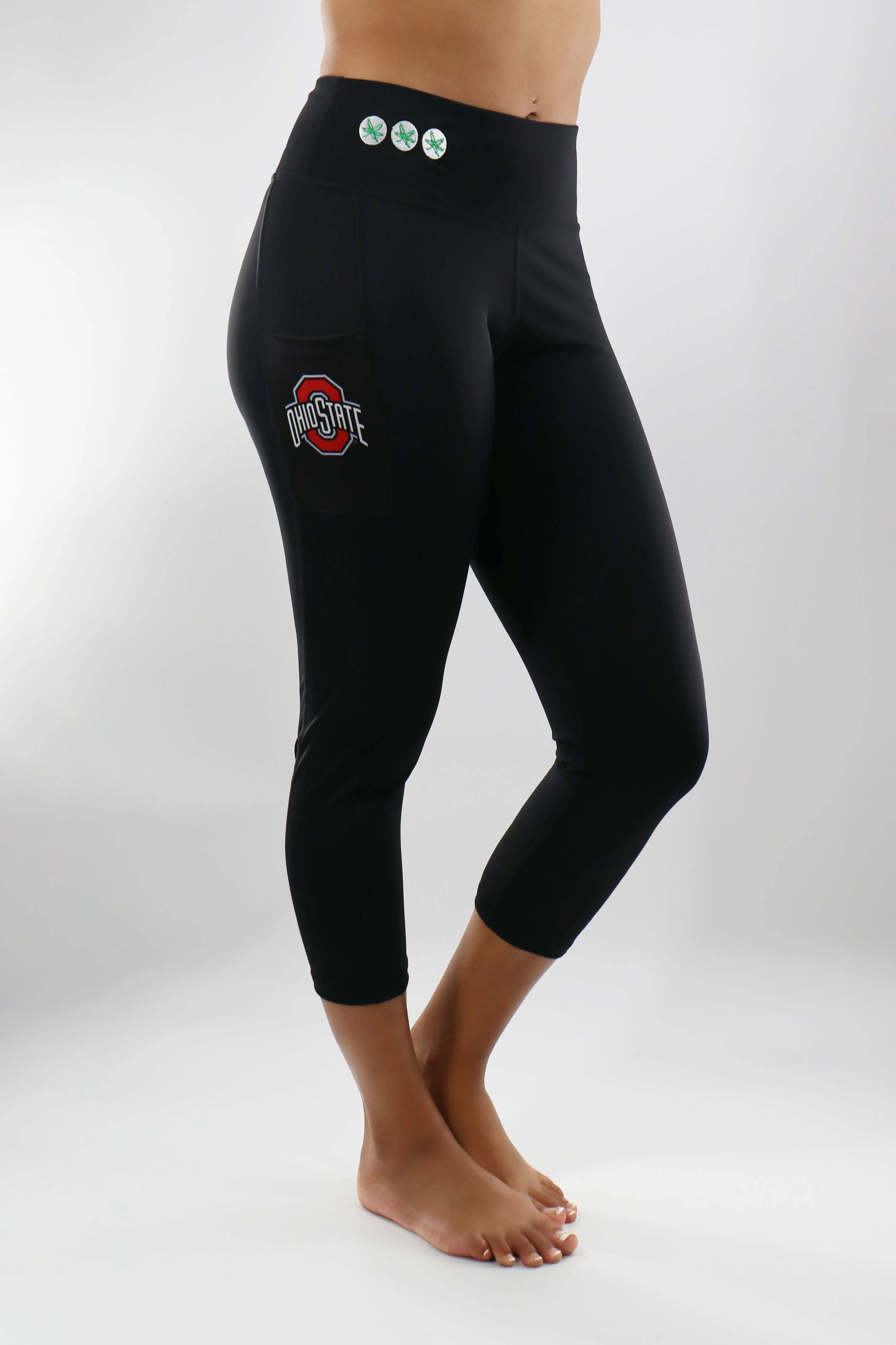 1103 - The Ohio State University "Victory" Cell Phone Pocket Capri/Black