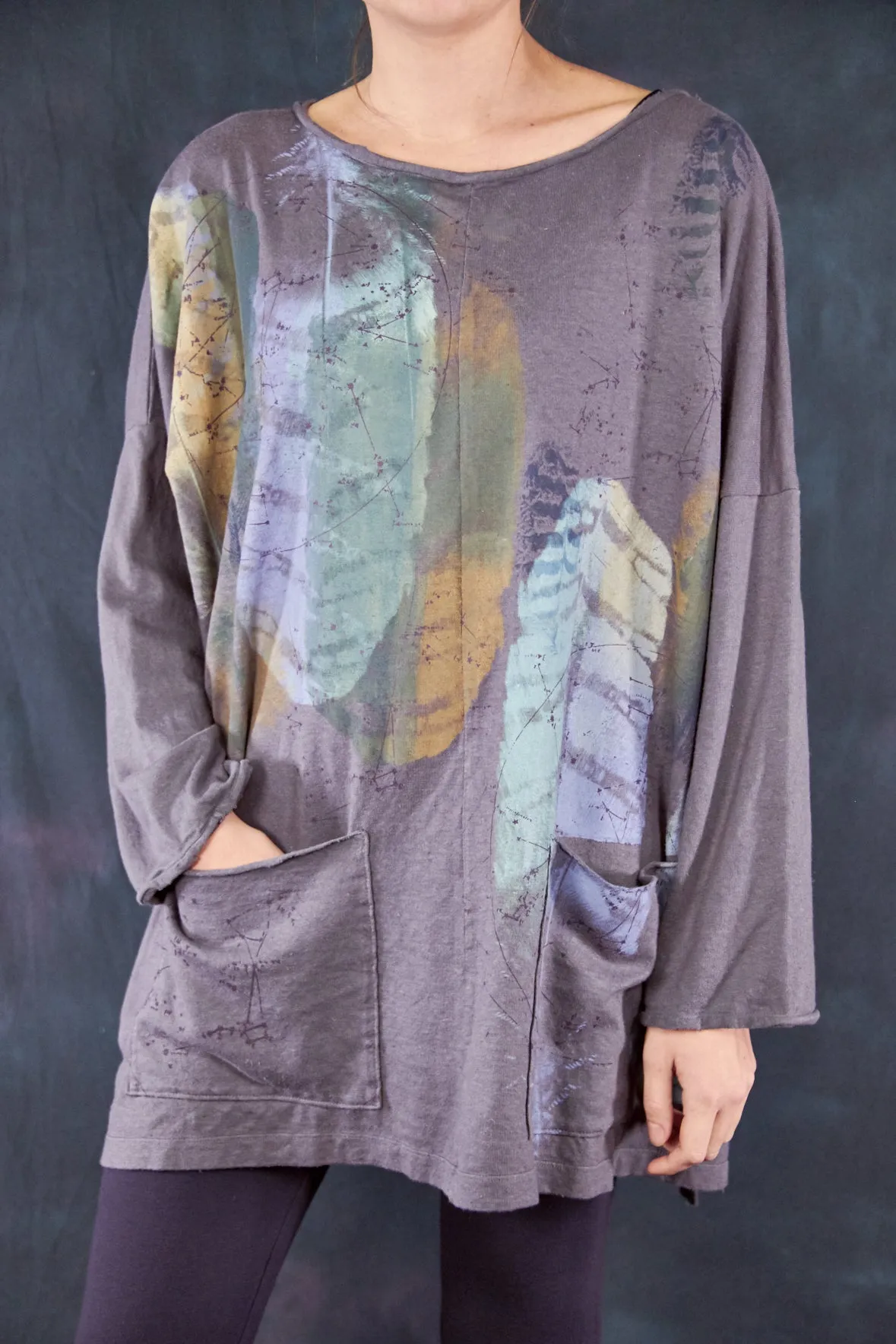 1585 Oversized Cabin Pullover Metal-P