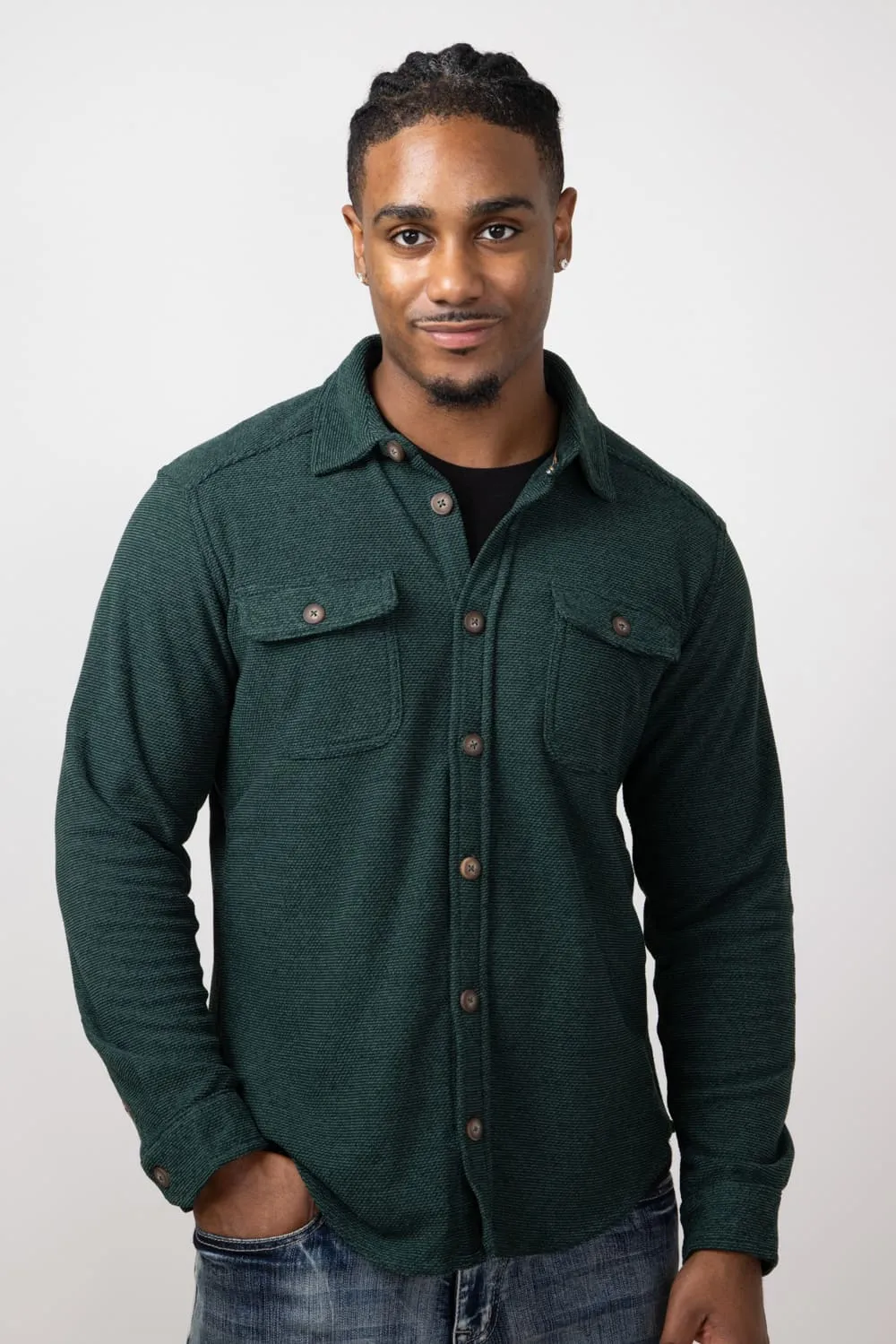 1897 Original Fleece Shirt Jacket for Men in Forest | XQ8163GL-FOREST