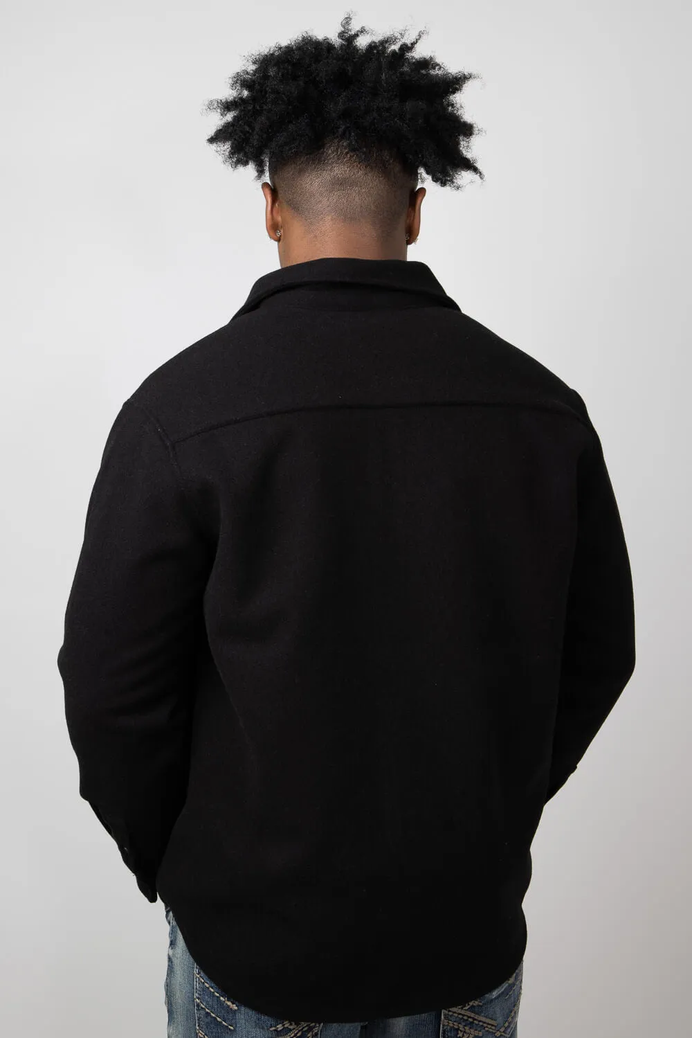 1897 Original Heavy Shacket for Men in Black | MJ110-BLACK