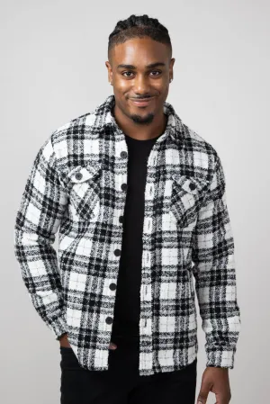 1897 Original Plaid Shirt Jacket for Men in Cream | 5JK7390M-CREAM