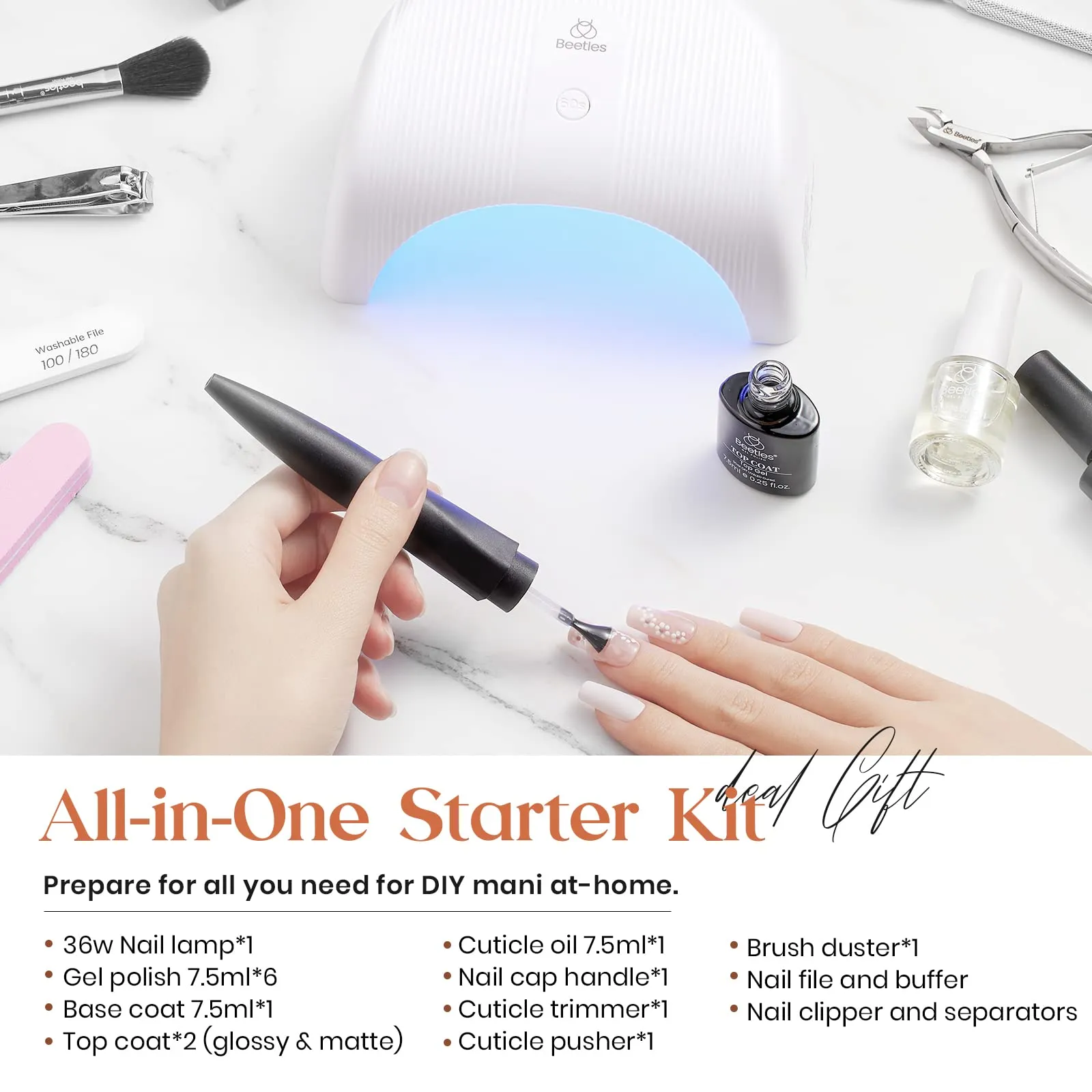 Afternoon Warmth Starter Kit: Nail Art Gels, Tools & Care Essentials