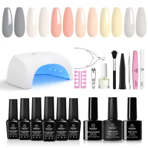 Afternoon Warmth Starter Kit: Nail Art Gels, Tools & Care Essentials