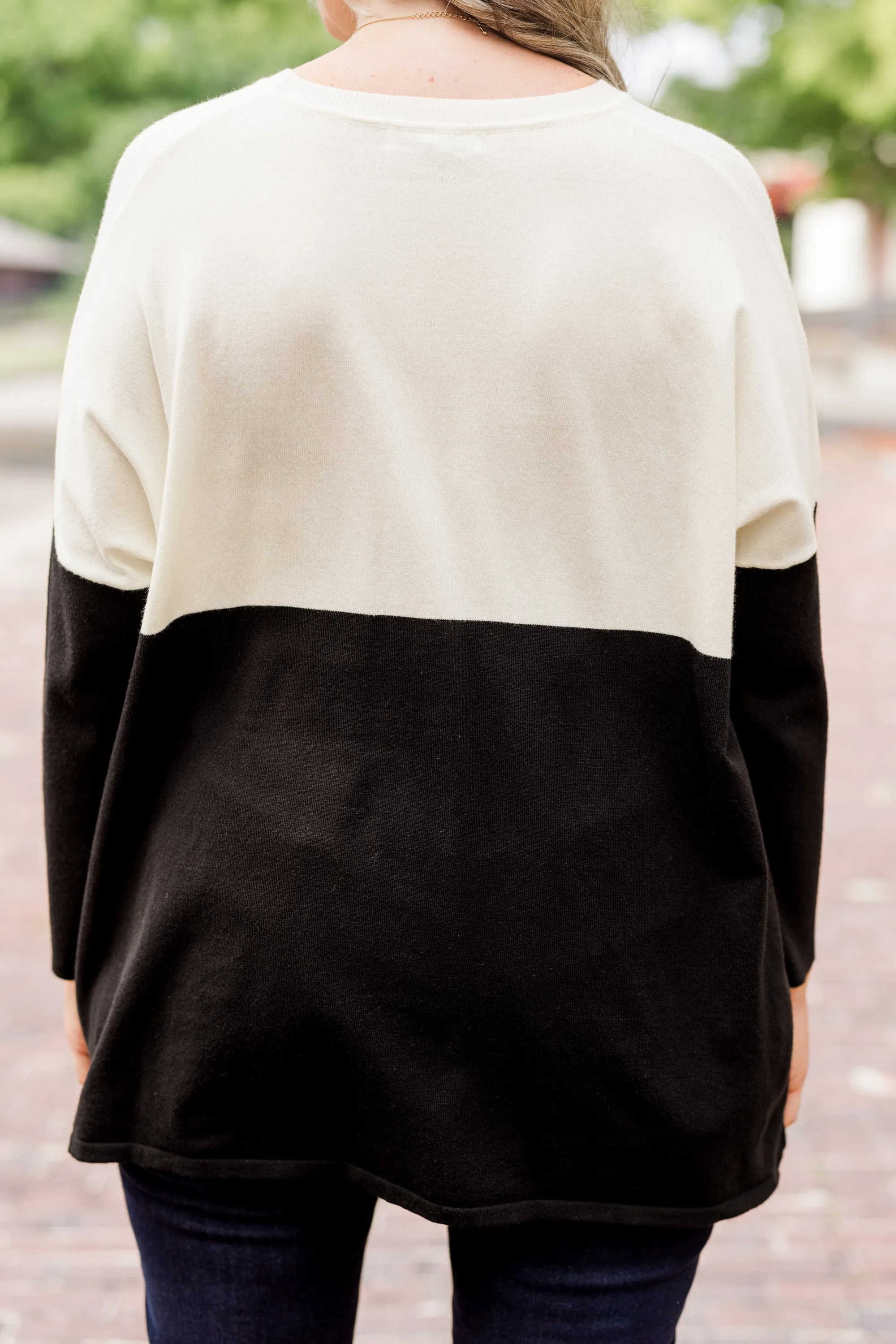 All That You Are Sweater, Ivory-Black