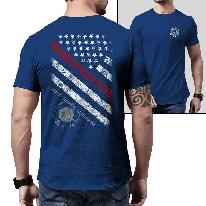 American Firefighter Duty Honor Courage Premium Tee