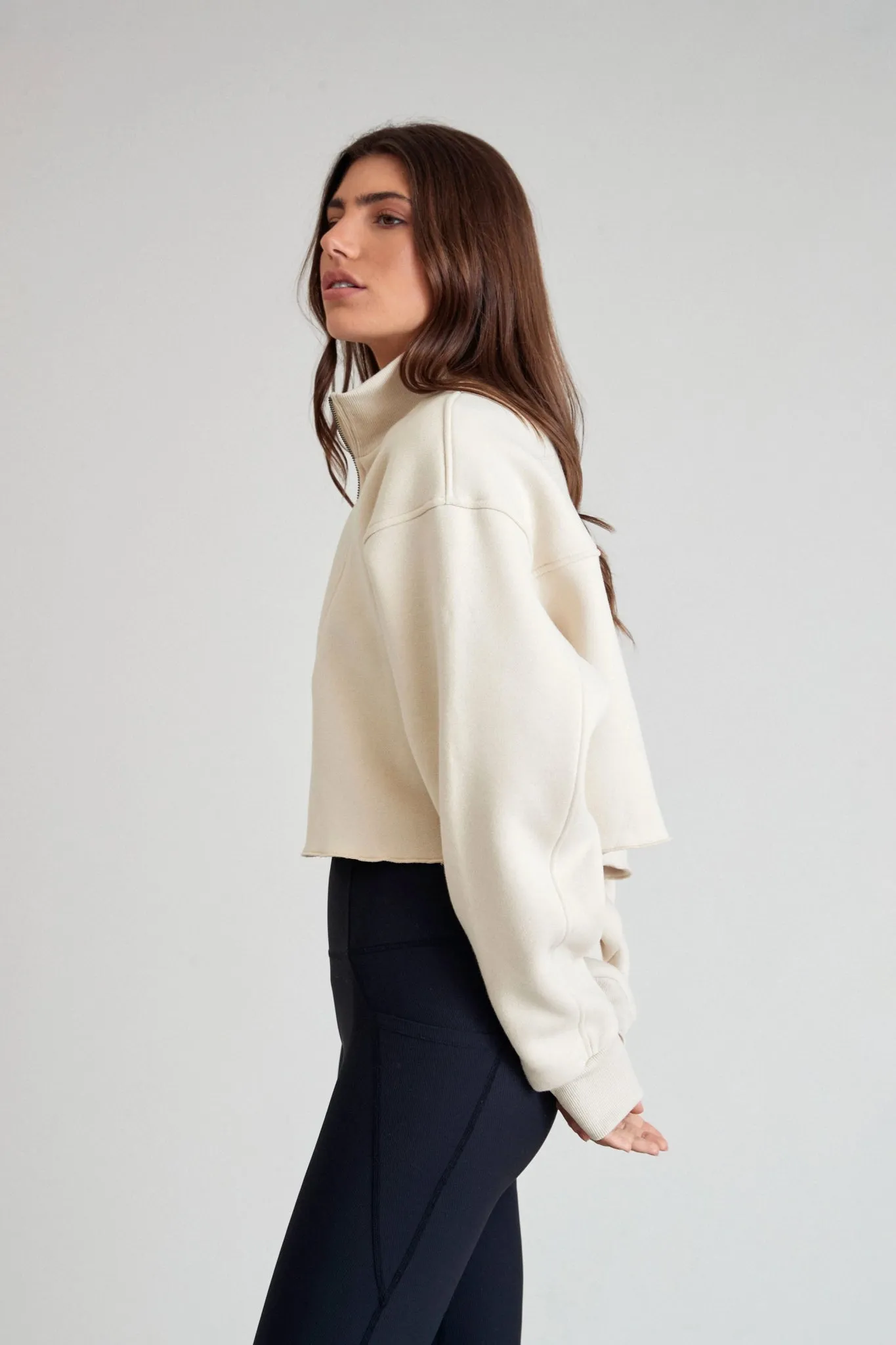 Arlo Crop 1/2 Zip Sweater