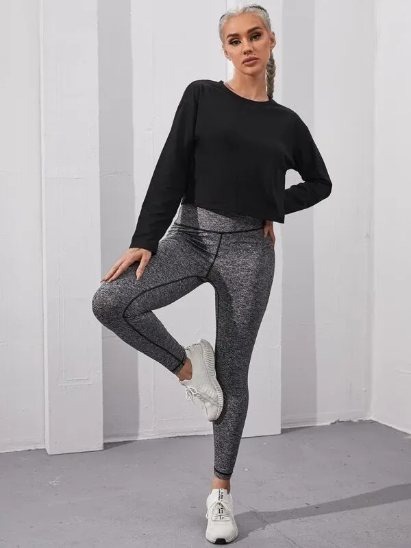 Asana Crop Open Back Tee
