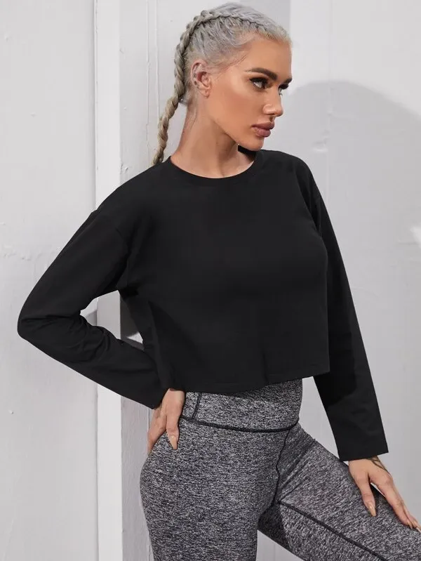Asana Crop Open Back Tee