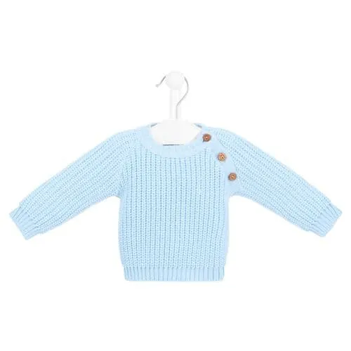 Baby Boys Blue Chunky Knit Jumper
