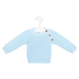 Baby Boys Blue Chunky Knit Jumper