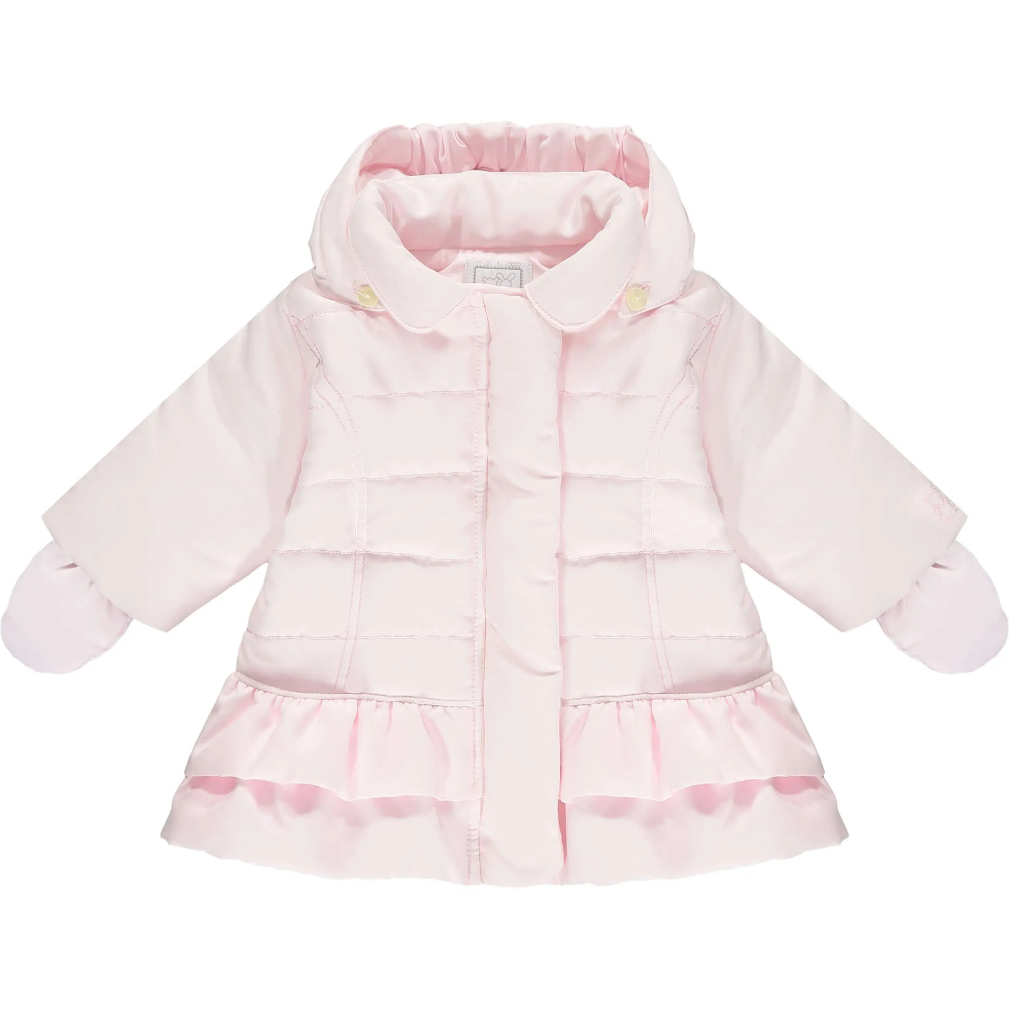 Baby Girls Pink Frill Jacket