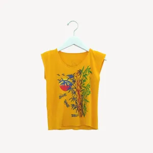Baju bambu Bali tee yellow