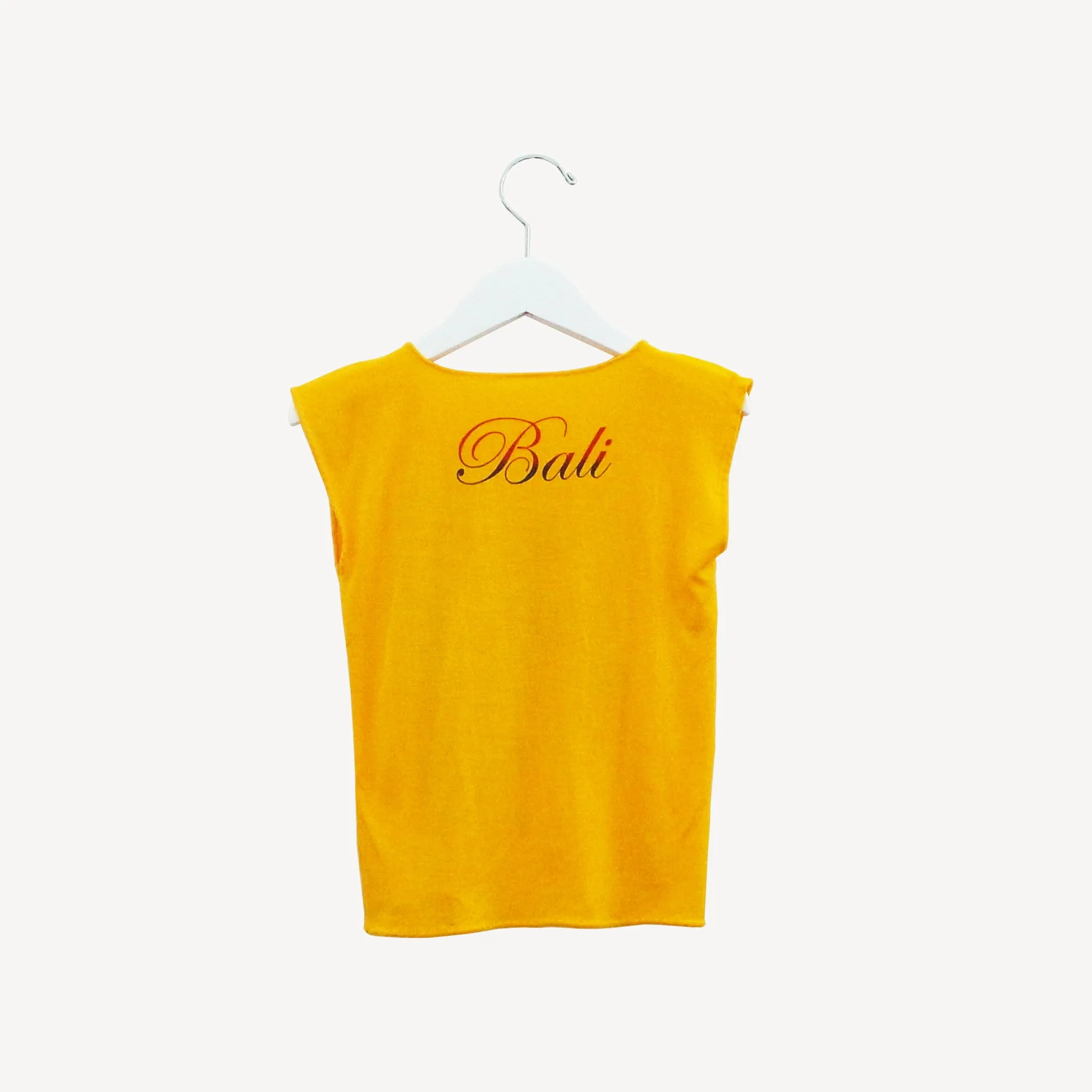 Baju bambu Bali tee yellow
