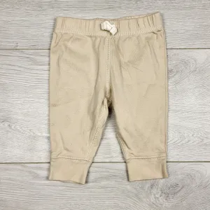 BBIN12 - Carters beige cotton leggings. Size 3 months