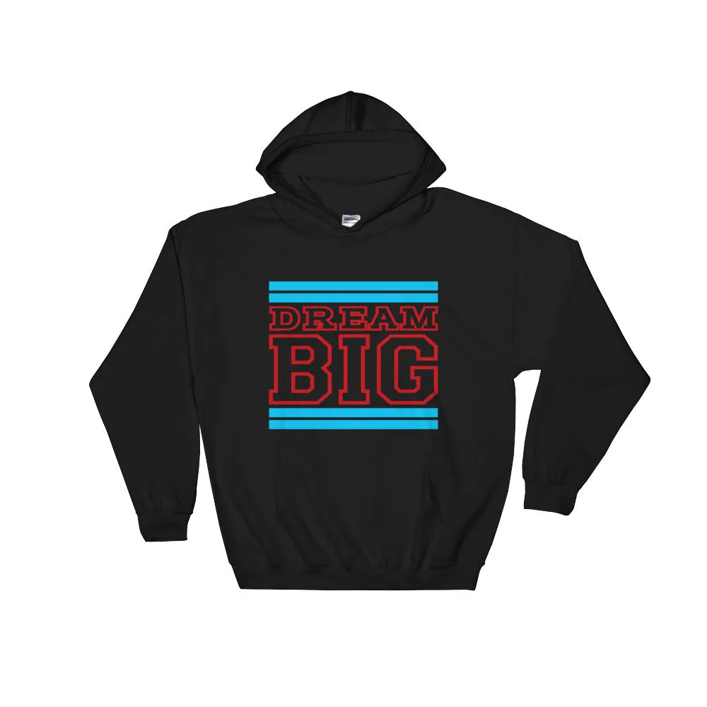 Black Carolina Blue and Red Hooded Sweatshirt
