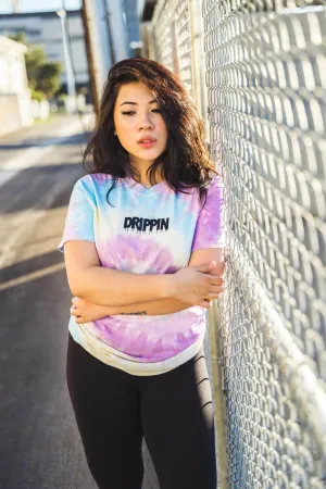 Black Drippin (S) | Jelly Lavender Sky Tee