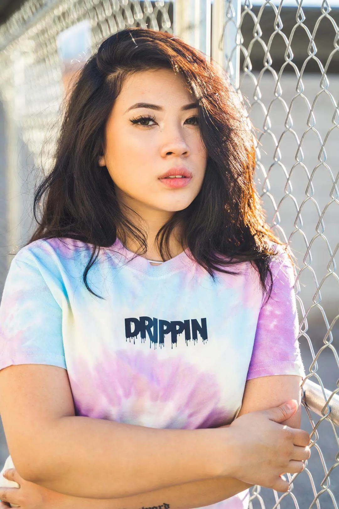 Black Drippin (S) | Jelly Lavender Sky Tee