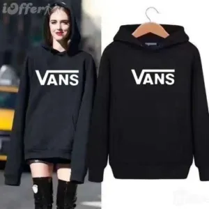 Black Fleece Vans Printed Pull Over Hoodie