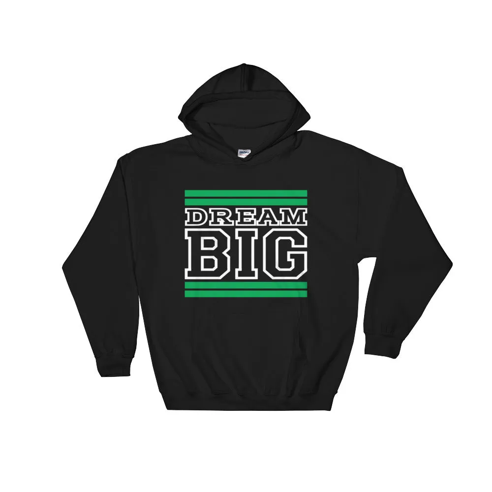Black Green and White Hooded Sweatshirt