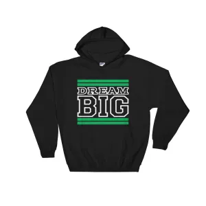 Black Green and White Hooded Sweatshirt