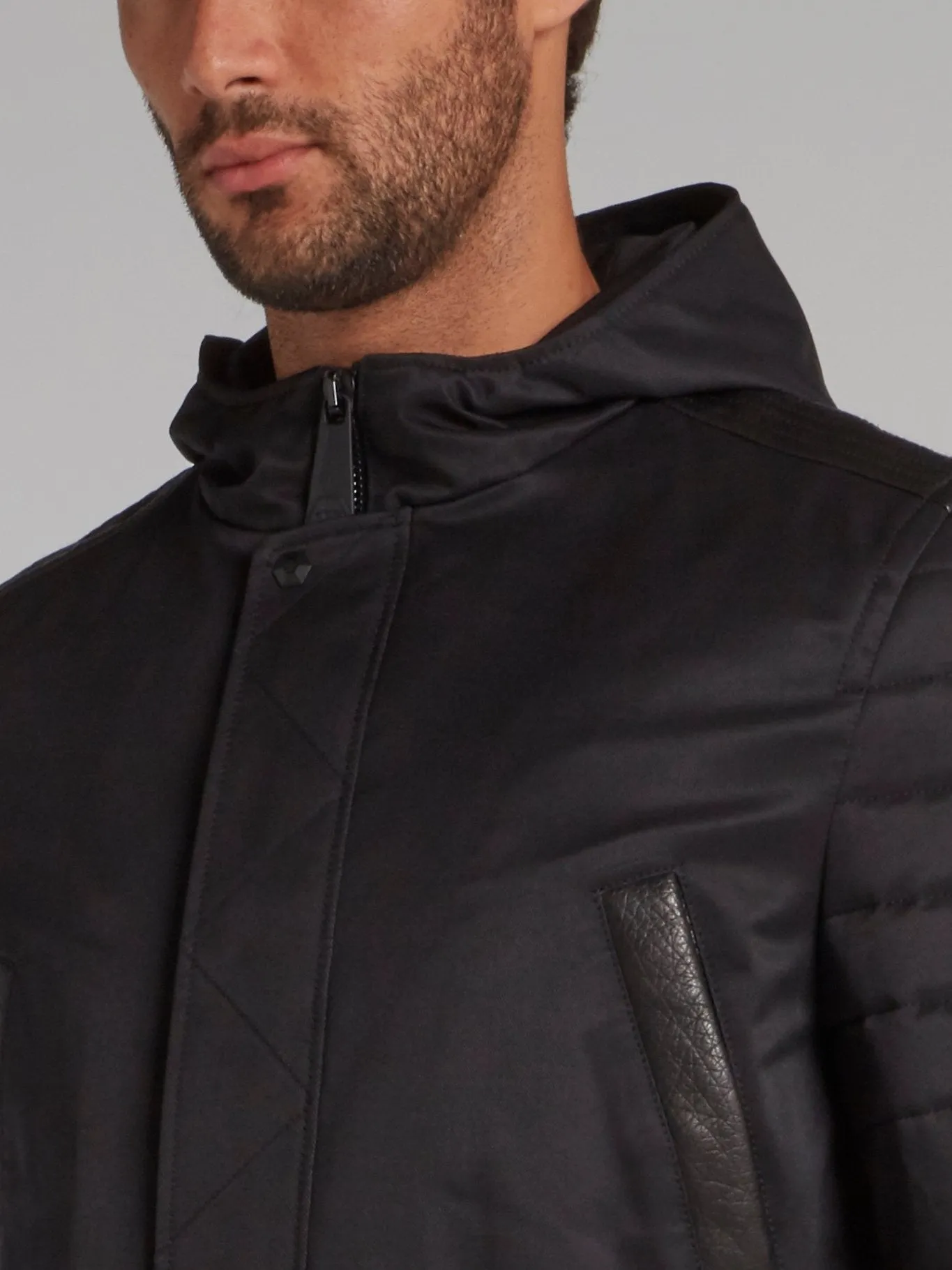 Black Rear Logo Parka