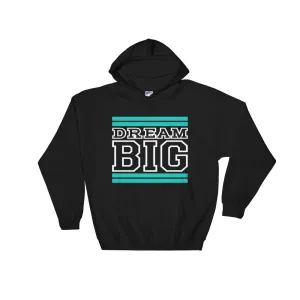 Black Teal and White Hooded Sweatshirt