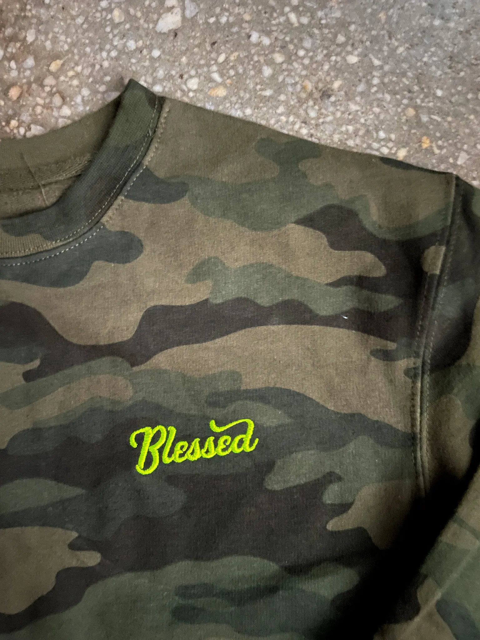 Blessed Embroidered Adult Drop Shoulder Sweatshirt