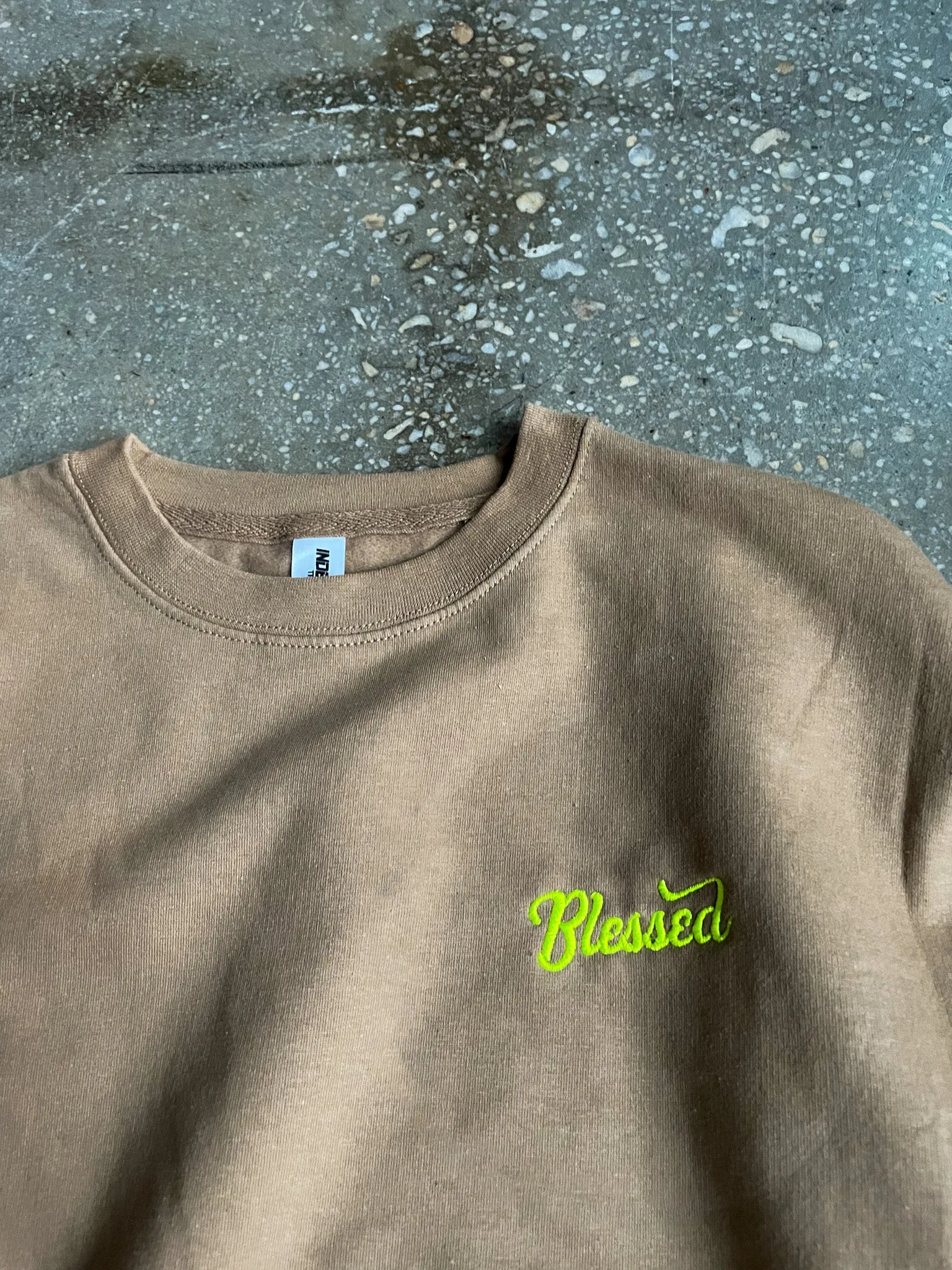 Blessed Embroidered Adult Drop Shoulder Sweatshirt