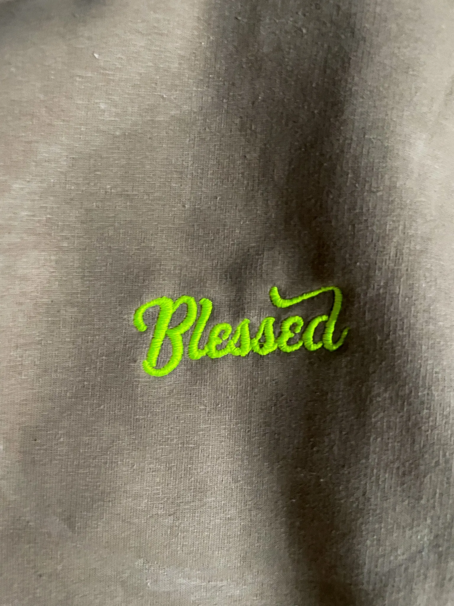 Blessed Embroidered Adult Drop Shoulder Sweatshirt