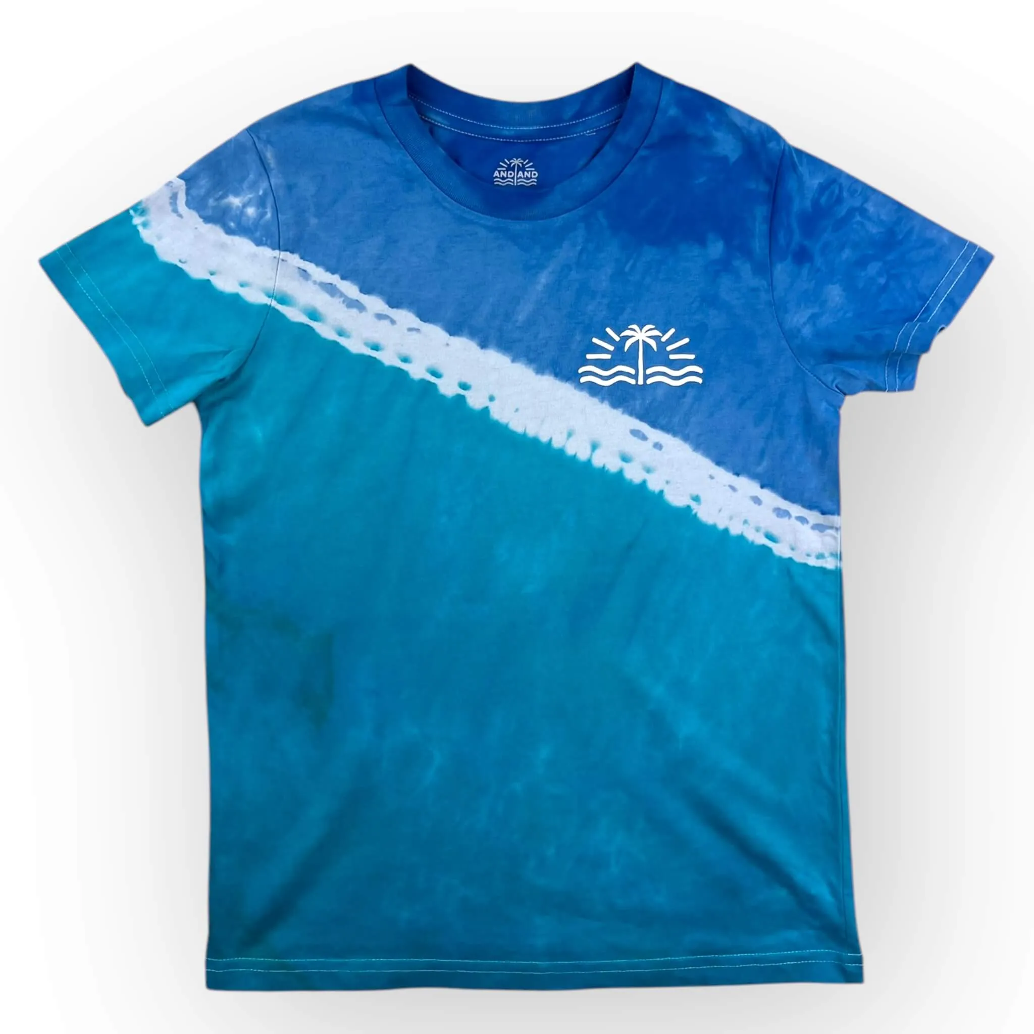 Blue & Aqua Tie Dye Tee Age 8