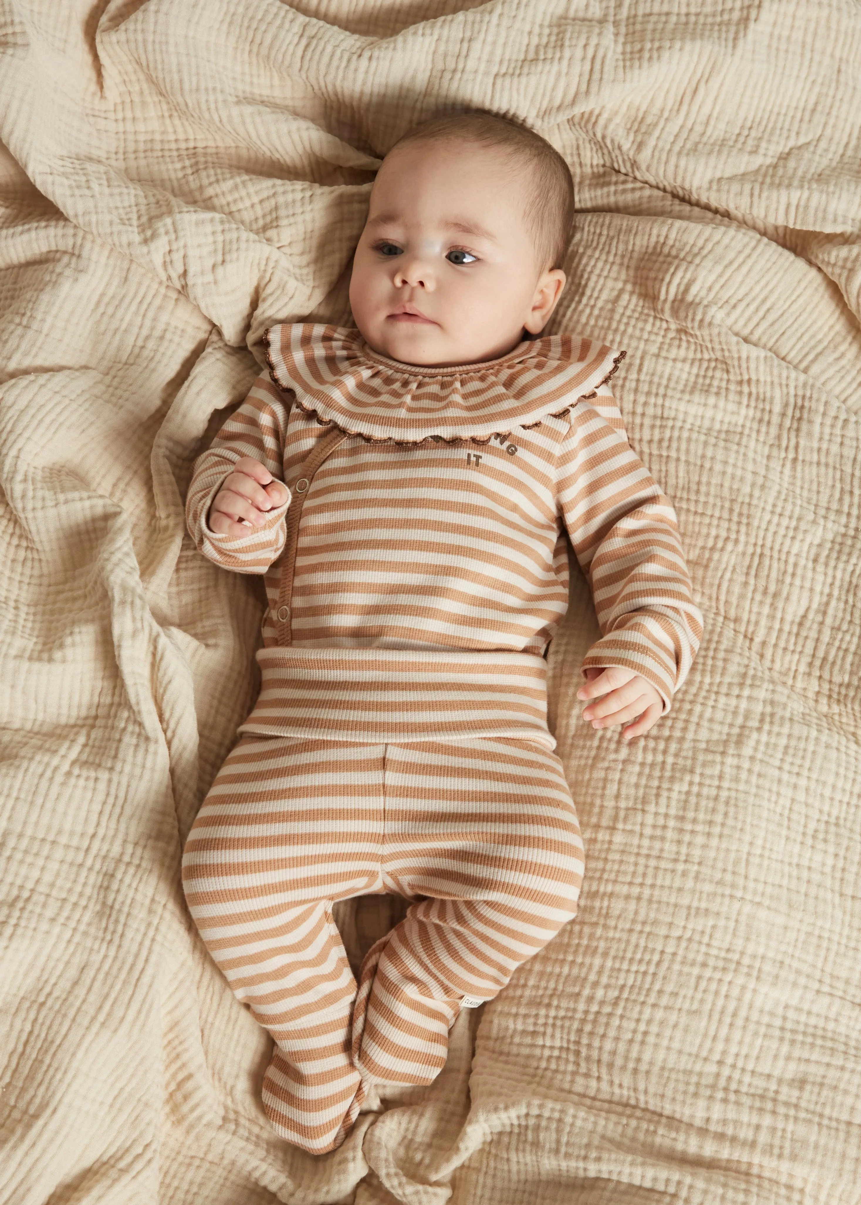 Bobbi Clay Stripe Collar Bib