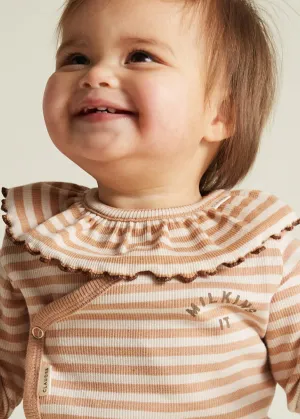 Bobbi Clay Stripe Collar Bib