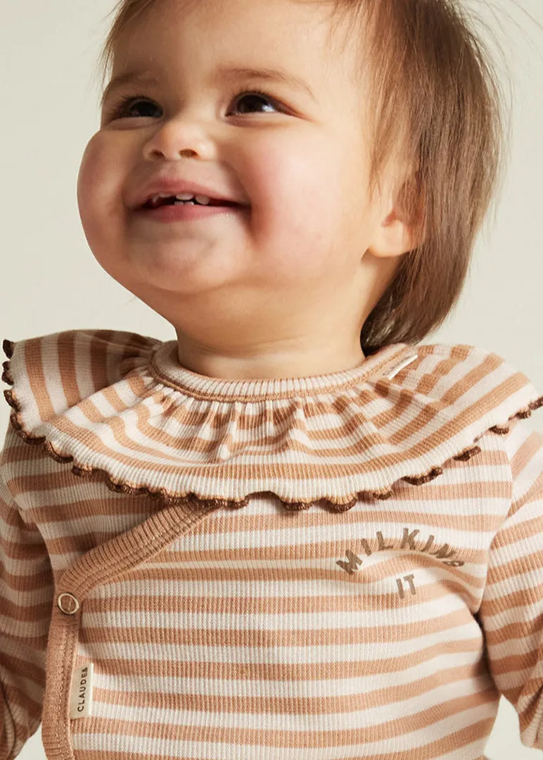 Bobbi Clay Stripe Collar Bib