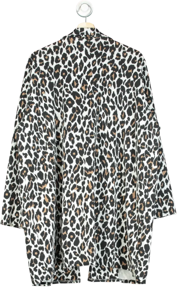 Boohoo Leopard Print Open Front Jacket UK 12