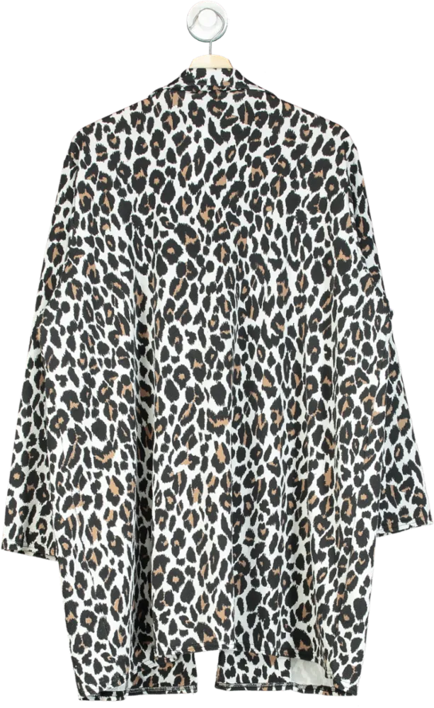Boohoo Leopard Print Open Front Jacket UK 12
