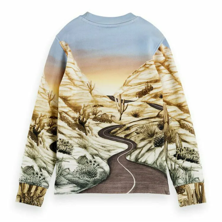 Boxy-Fit All-Over Photo-Print Sweat