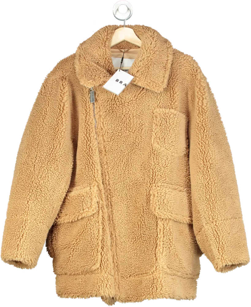 Brandon Blackwood Camel Teddy Coat UK M