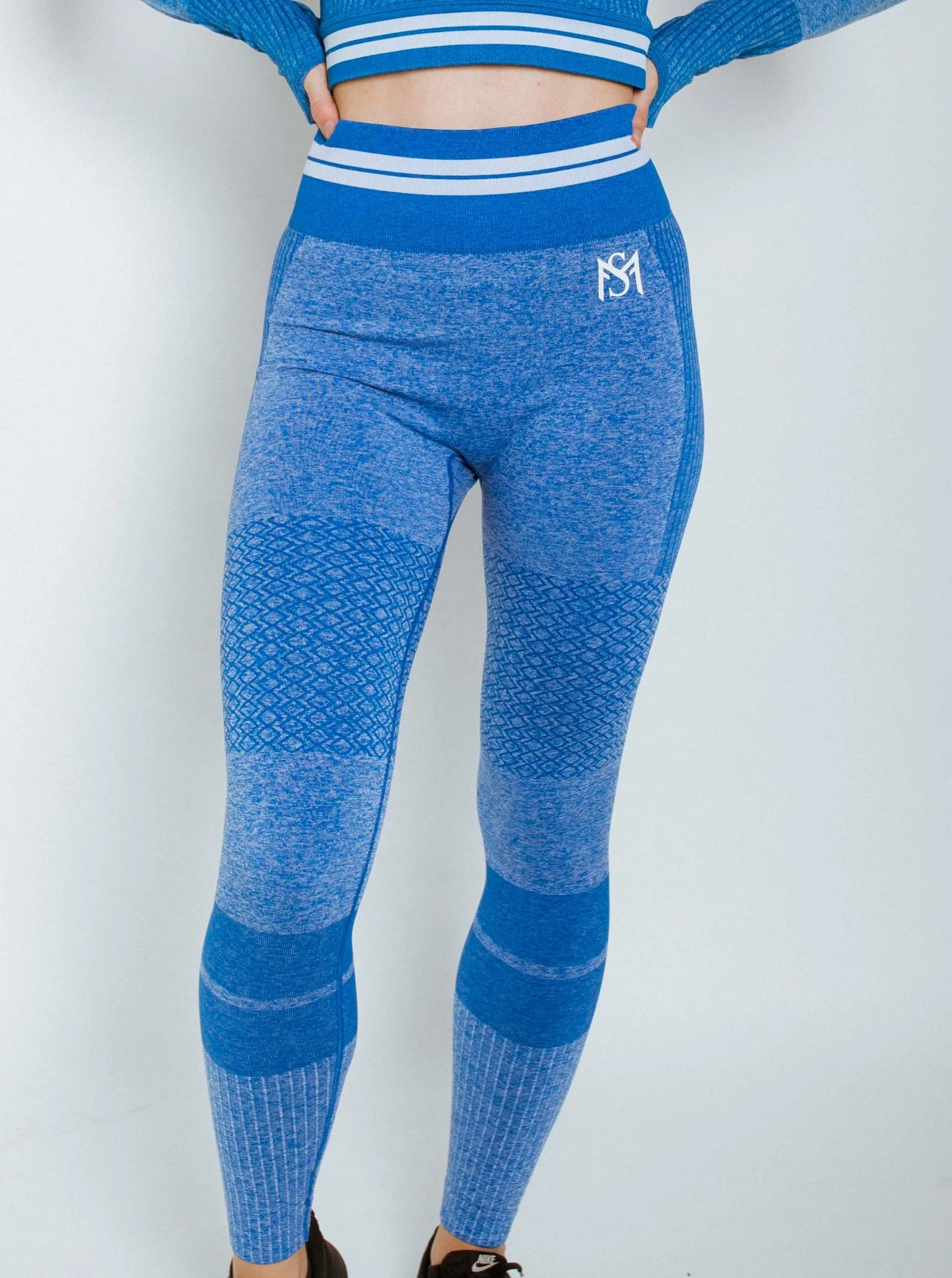 Bright Lines Blue Long Sleeve Set