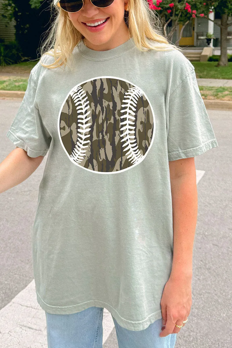 Camo Baseball Comfort Colors Adult Ring-Spun Cotton Tee