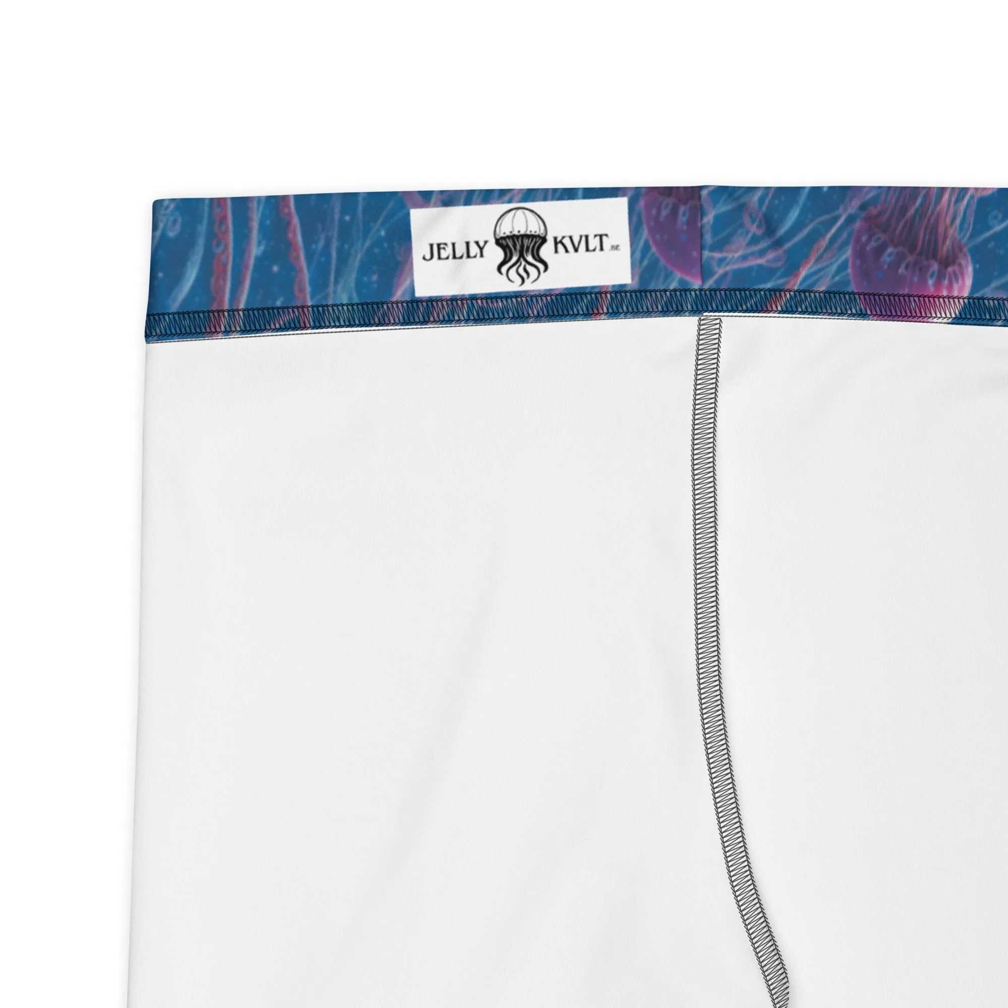 Capri Leggings - Blue and Violet Jellyfishes