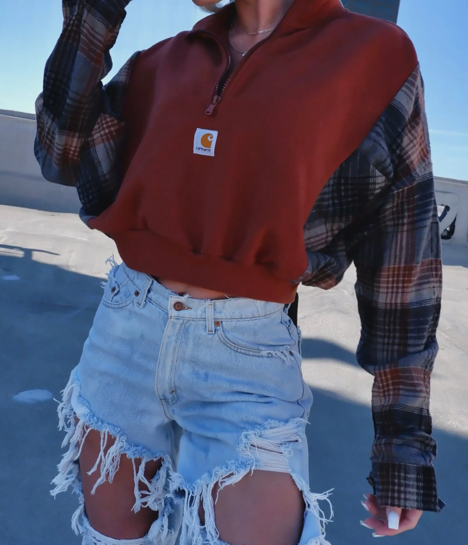 Carhartt 1/2 Zip Flannel