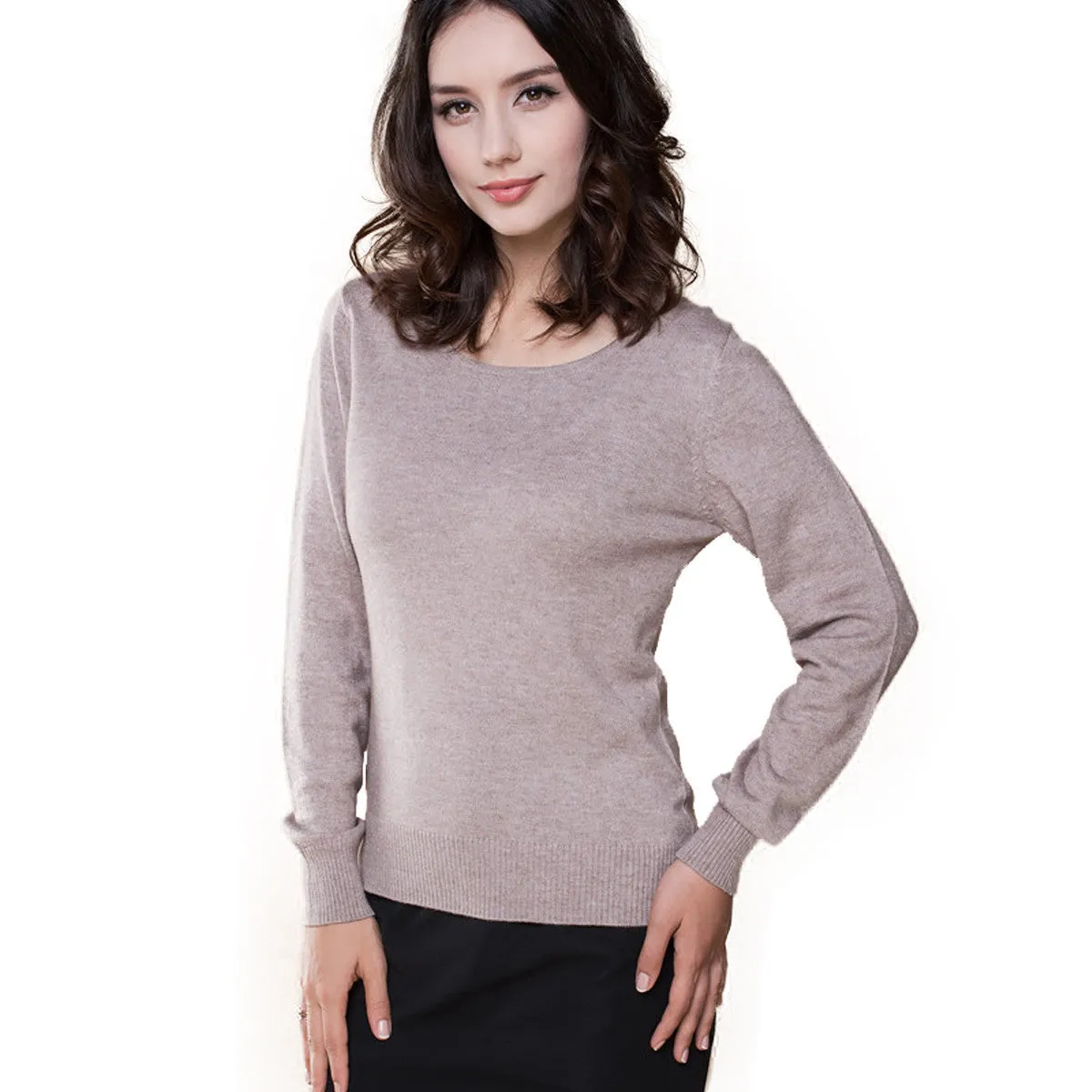 Cashmere Sweater Women Sweaters and Pullovers Women Fashion O Neck Solid Color Long sleeve XXL Knitted Sweater