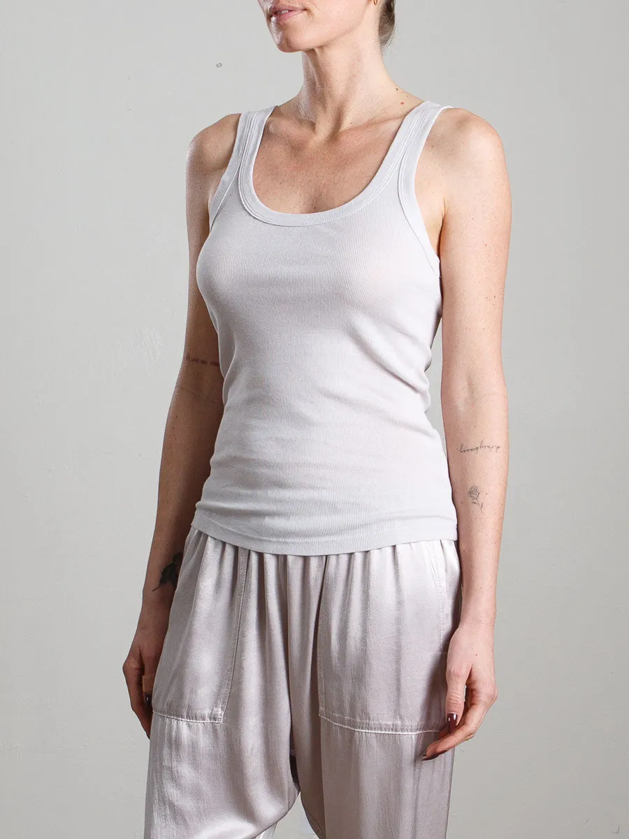 Cass Tank in Lightweight Rib - Fog