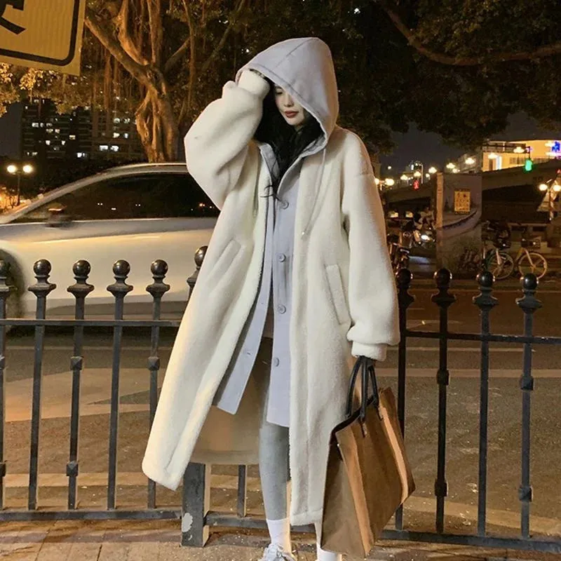 Chic Long Trench Coat with Hood for Women