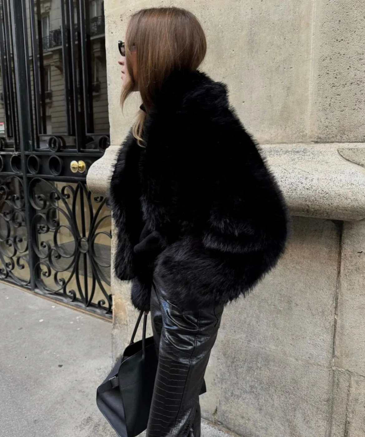 Chic Oversized Fluffy Coat for Ladies