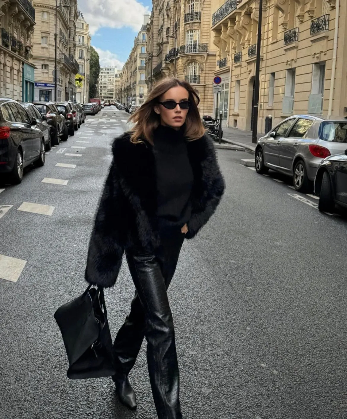 Chic Oversized Fluffy Coat for Ladies
