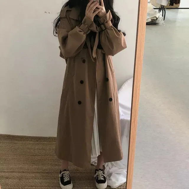 Chic Solid Khaki Coats
